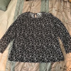 Liz Claiborne Black & White Blouse